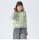 フクレ チェック ジャガードニット