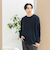 微起毛 ダブルフェイス フェイクレイヤー カットソー