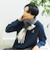 シャギーチェック  マフラー