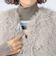 ノーカラー フェイクファー ベスト