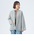 リバー ノーカラー ハーフ ジャケット