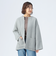 リバー ノーカラー ハーフ ジャケット