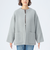 リバー ノーカラー ハーフ ジャケット