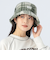 チェック ボア バケットハット