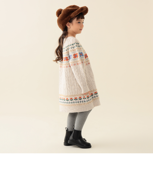 フラワー ケーブル ニット ワンピース 2025FW（90～140cm）｜ビームス