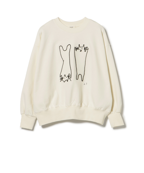 アート ネコ 刺繍 スウェット｜ビームスアウトレットの