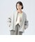メランジ ノーカラー ジャケット