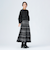 ジャカード フレア ロングスカート