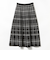 ジャカード フレア ロングスカート