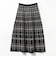 ジャカード フレア ロングスカート
