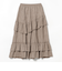 ワッシャー フェイクスエード スカート