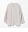 袖ケシ プリーツ スタンドカラー ブラウス