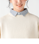 衿付 異素材プルオーバー