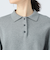 スウェット編み ニットポロシャツ