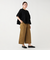 サイドベルト タックワイドパンツ