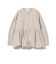 ノーカラー バルーン ジップ ブルゾン