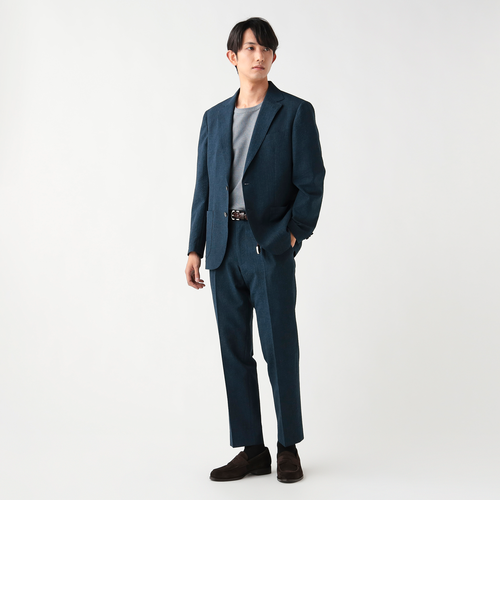 デニムプリント シアサッカー 2ボタン ジャケット（セットアップ対応