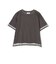 無地 カットソー × チュール Tシャツ（セットアイテム）