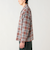 オンブレチェック オープンカラーシャツ