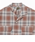 オンブレチェック オープンカラーシャツ