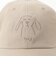 麻混 アニマル刺繍 キャップ