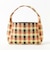 ギンガム チェック ニット バッグ