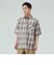 オンブレーチェック ショートスリーブ シャツ