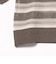 シアー ボーダー ポロシャツ