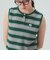 【EXCLUSIVE】RUSSELL ATHLETIC / ワッフル ボーダー ノースリーブ Tシャツ
