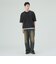 加工 ヘンリーネック ワッフル Tシャツ