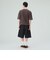 加工 ヘンリーネック ワッフル Tシャツ