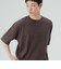 加工 ヘンリーネック ワッフル Tシャツ