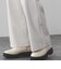 フェイクレザー フレアパンツ