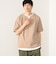 スリットネック フェイクレイヤー ワッフル Tシャツ