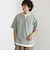 スリットネック フェイクレイヤー ワッフル Tシャツ