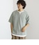 スリットネック フェイクレイヤー ワッフル Tシャツ