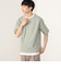 スリットネック フェイクレイヤー ワッフル Tシャツ