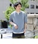 スリットネック フェイクレイヤー ワッフル Tシャツ