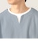 スリットネック フェイクレイヤー ワッフル Tシャツ