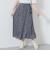 更紗花柄 ラップ風スカート