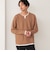 フェイクレイヤー キーネック ニットフリース Tシャツ