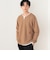 フェイクレイヤー キーネック ニットフリース Tシャツ