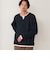 フェイクレイヤー キーネック ニットフリース Tシャツ