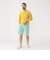 Plain Front Shorts Cut-Off Twill Garment Dye