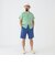 Plain Front Shorts Cut-Off Twill Garment Dye