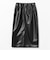 maturely / Fake Leather Work Skirt