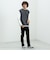 起毛 フェイクレイヤー ベスト ロングスリーブ Tシャツ