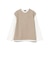 起毛 フェイクレイヤー ベスト ロングスリーブ Tシャツ