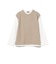 起毛 フェイクレイヤー ベスト ロングスリーブ Tシャツ