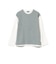 起毛 フェイクレイヤー ベスト ロングスリーブ Tシャツ